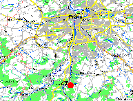 Mapa okolí Prahy